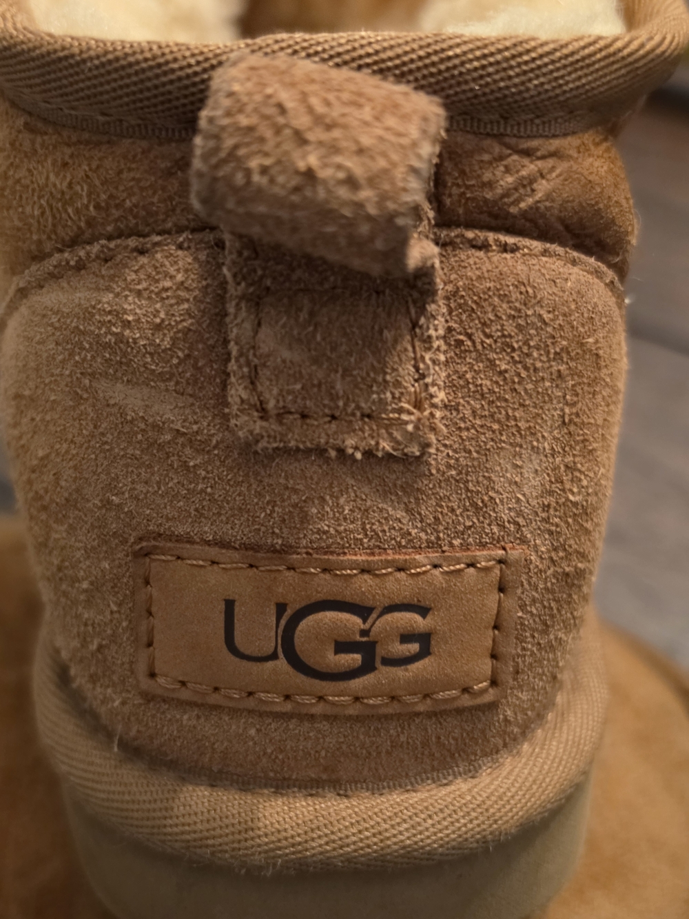 UGG Ladies Classic Ultra Suede Shearling Mini Boots